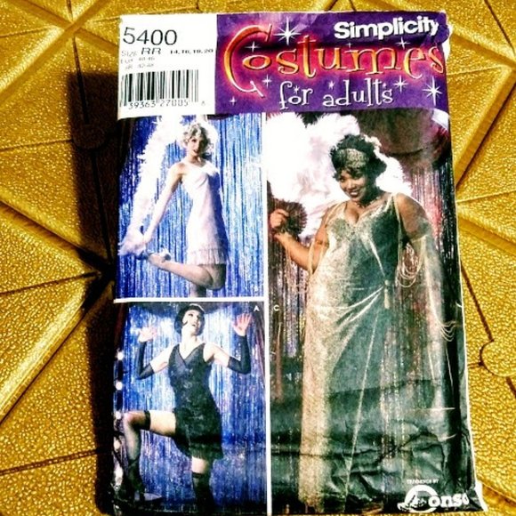 *SIMPLICITY PATTERN#5400*FLAPPER *CHICAGO MOVIE *WOMEN 14 TO 20*PRICE IS FIRM - Picture 1 of 4